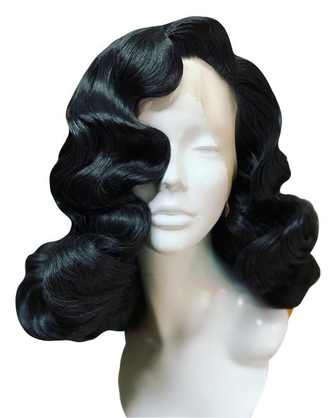 Pin Curls Vintage, Beehive Hair Black Woman, Black Hair Hollywood Waves, Honeycomb Hairstyle, Vintage Hair Black Women, 1950s Hairstyles Black Women, Betty Boop Long Hair, 1920s Hair Black Women, 50s Curls