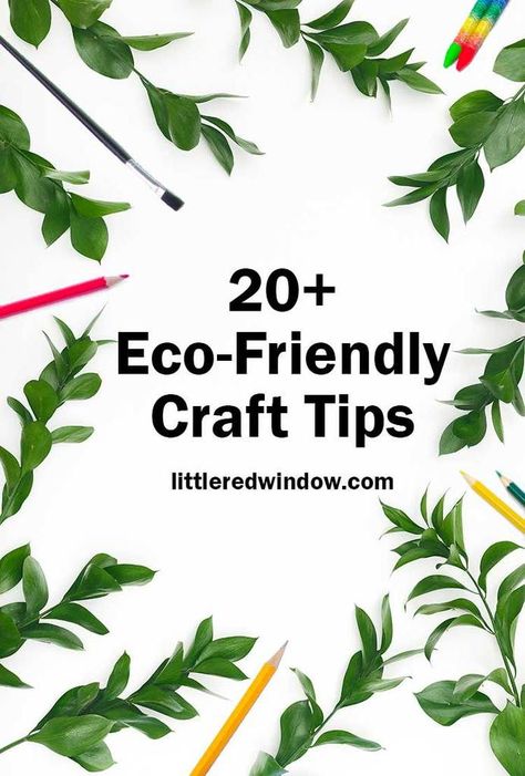 Find out how to make your craft projects better for the Earth with this fantastic list of eco-friendly craft tips! Knit Videos, Craft Night Projects, Window Crafts, Learn To Knit, Broken Crayons, Eco Friendly Art, Craft Photography, Easy Craft Projects, Craft Night