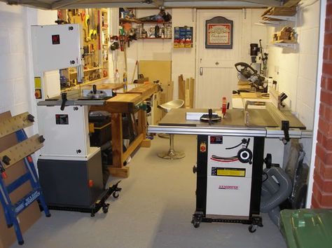 One Car Garage Workshop Layout - by PapaFran @ LumberJocks.com ~ woodworking community Garage Woodshop, Garage Workshop Layout, One Car Garage, Workshop Layout, Woodworking Shop Plans, Small Garage, Woodworking Shows, Woodworking Shop Layout, Woodworking Logo