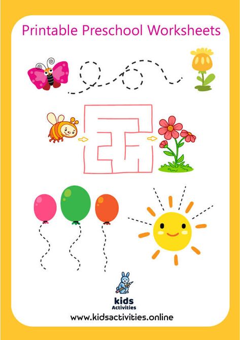 Free Preschool Activity Book For 3 4 Year Old ..Download PDF ⋆ Kids Activities Worksheets For 4 Yrs Old, Simple Maze, Free Preschool Activities, Printable Math Games, Preschool Activity Books, Kindergarten Math Games, Kindergarten Skills, Activity Workbook, Kindergarten Games