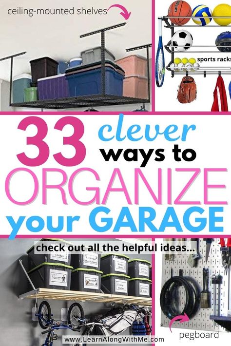 Garage Organization Ideas Cheap Simple, Ideas For Garage Organization, How To Store Lawn Chairs In Garage, Tool Wall Storage Garage, Single Garage Storage Ideas, One Car Garage Storage Ideas, Store Bikes In Garage, Single Car Garage Ideas, One Car Garage Organization