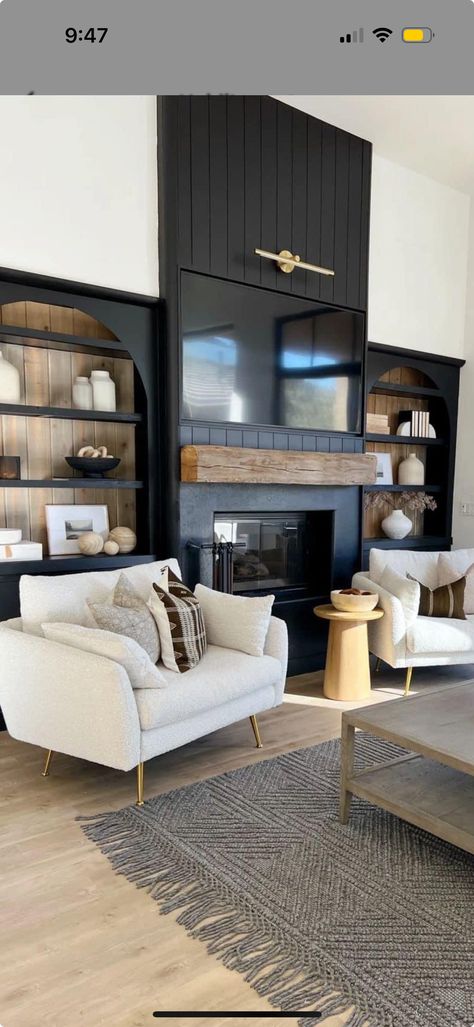 New Homes 2023, Luxury Apt, Tv Fireplace, Wednesday Friends, Fireplace Remodel, Room Black, Home Fireplace, Family Rooms, Beach Condo