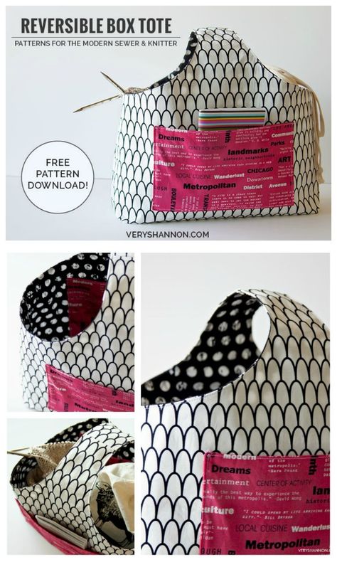 Knitting Bag Sewing Pattern, Knitting Bag Sewing, Knitting Bag Pattern, Knitting Tote, Bag Pattern Free, Knitting Project Bag, Yarn Bag, Bag Patterns To Sew, Tote Pattern