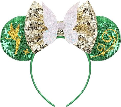 I could not love these Tinkerbell Mickey ears more! The sparkle, the design, the bow - they're just perfect! SHOP HERE: https://amzn.to/47I1iGW Cosplay Hair Accessories, Dr Facilier, Big Bow Headband, Festival Headband, Minnie Ears Headband, Cosplay Hair, Mouse Ears Headband, Baby Hair Accessories, Mickey Mouse Ears