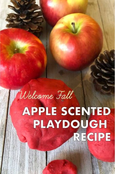 Kids Toys Storage Ideas, Apple Scented Playdough, Kids Toys Organization, Toys Storage Ideas, Scented Playdough Recipe, Cool Kids Toys, Soft Playdough Recipe, Outdoor Kids Toys, Homemade Kids Toys