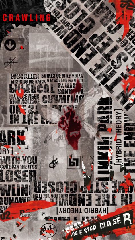 Wallpaper with covers of singles One Step &CloserCrawling Hybrid Theory Wallpaper, Linkin Park Wallpapers, Wallpapers December, Linkin Park Hybrid Theory, 2000s Rock, Tribute Tattoos, Dark Background Wallpaper, Linkin Park Chester, Stay High