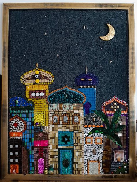 Mosaic made of tiles, beads, glass, clay and love🧿 Air Dry Clay Mosaic, Sister Activities, Paper Mosaic Art, Mini Mosaic, Paper Mosaic, Diy Mosaic, Mosaic Artwork, Mosaic Diy, Tehran