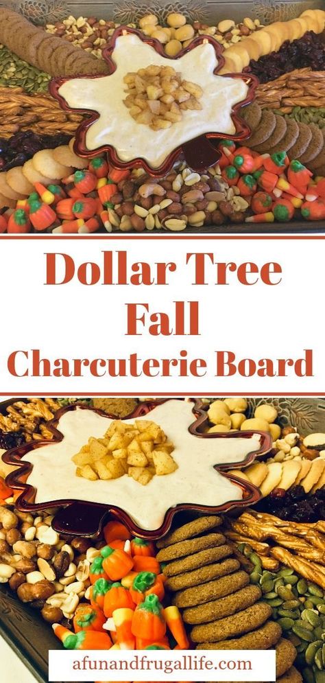 Impress your guests with a beautiful fall charcuterie board using items found at Dollar Tree.  They'll love the fun snacks and you'll love knowing you didn't blow your budget for your next fall party!  #charcuterieboard #noshboard #snackboard #dollartreetips Kitchen Dinner Ideas, Party Dinner Recipes, Fall Charcuterie Board, Dinner Ideas For Family, Fall Charcuterie, Charcuterie Board Meats, Fall Appetizers, Candied Sweet Potatoes, Sliced Pears