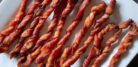 Twisted Bacon - Mama Bear's Recipes Bacon Twists In Oven Brown Sugar, Twisted Bacon, Bacon Twists, Keto Meat, Oven Baked Bacon, Turkey Wraps, Brown Sugar Bacon, Bear Recipes, Bacon In The Oven