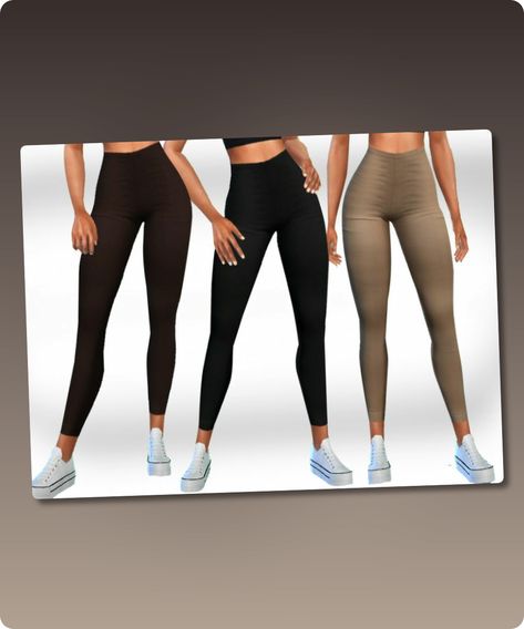 Sims 4 Clothing CC: Female Casual Leggings By Saliwa Sims Leggings, Sims 4 Leggings Cc, Sims 4 Cc Leggings, Mod Jacket, Sims 4 Cc Download, Denim Skirt Outfits, Mens Denim Shorts, Casual Leggings