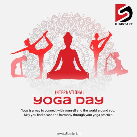 🧘‍♀️ Happy International Yoga Day! 🌍✨ Join us at Digistart as we celebrate this special day dedicated to the power of yoga. 🌟🌈 Let's spread wellness, compassion, and mindfulness on this International Yoga Day. 🌞🌱 Wishing you a peaceful and joyful day! Namaste! 🙏✨ #YogaDayWithDigistart #InternationalYogaDay #YogaBenefits #WellnessMatter #Yogaday #Digistart #DigitalMarketingAgency #SocialMediaMarketing #SearchEngineOptimization Happy International Yoga Day, Instagram Feed Ideas Posts, International Yoga Day, Yoga Day, Instagram Feed Ideas, Peace And Harmony, Yoga Benefits, Creative Ads, Finding Peace