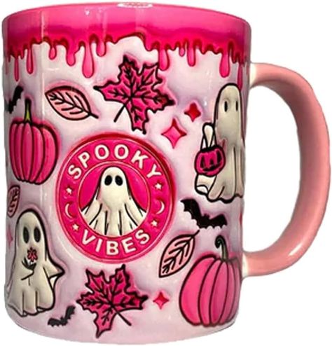 Pumpkin Coffee Cup With Ghost, Halloween Coffee Mug, Halloween Ceramic Coffee Mug, Trick Or Treat... | Amazon (US) Halloween Coffee Mug, Spooky Gifts, Pumpkin Coffee, Pumpkin Spice Coffee, Halloween Tumbler, Treat Gift, Halloween Coffee, Pink Halloween, Ghost Halloween