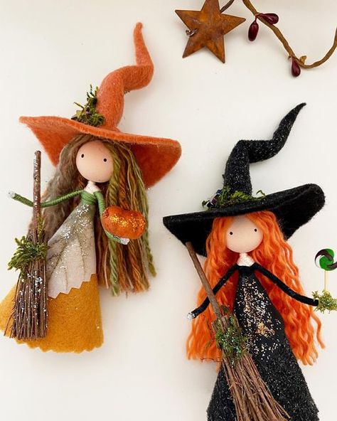 Kitchen Witch Craft, Kitchen Witch Doll Diy, Kitchen Witches, Kitchen Witch Doll, Witch Dolls, Halloween Witch Dolls, 5 December, Witch Diy, Yarn Dolls