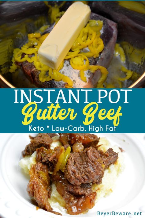 Keto Instant Pot butter beef recipe is my favorite keto roast recipe because it is full of flavor, tender to eat and perfect over mashed cauliflower or potatoes for those not on a low-carb diet. #Keto Keto Roast, Low Carb Beef Stew, Butter Beef, Keto Instant Pot, Low Carb Low Fat Recipes, Keto Beef Recipes, Roast Beef Recipes, Best Low Carb Recipes, Roast Recipe