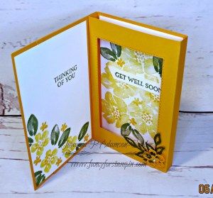 Dandelion Shadow Box Card (also Blossoms in Bloom) | Fancy for Stampin' Shadow Box Cards, Blossoms In Bloom, Box Cards Tutorial, Cardmaking Tutorials, Healing Hugs, Fancy Fold Card Tutorials, Card Making Templates, Card Folds, Box Cards