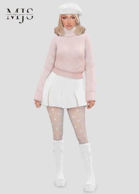 Ruby's Cold Weather Looks. by marilynjeansims That's a wrap for Ruby's looks! I hope you enjoyed seeing all of the lookbooks I styled for her outfits. But don't worry, you'll be seeing Ruby again ve… Sims Costume, Sims 4 Aesthetic, 4 Aesthetic, Cold Outfit, Pelo Sims, Sims 4 Cc Shoes, Her Outfits, Cold Weather Outfit, Sims 4 Teen