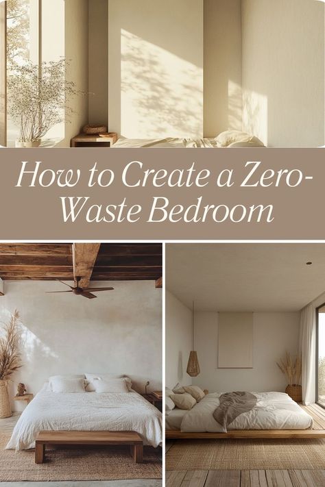 Design a zero-waste bedroom with eco-friendly materials and sustainable practices. #ZeroWasteLiving #EcoFriendlyBedroom #SustainableDecor Zero Waste Bedroom, Eco Friendly Bedroom, Functional Bedroom, Simple Bedroom Decor, Sustainable Decor, Design A Space, Zero Waste Living, Zero Waste Lifestyle, Sustainable Practices