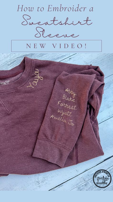 Embroidered Crew Neck Sweatshirt Diy, Cricut Ideas Sweatshirt, Diy Embroidery Crewneck, Hand Stitched Sweatshirt Diy, Distressed Crewneck Sweatshirt Diy, Embroidery Designs On Sweaters, Hand Sewn Applique, How To Embroider Sweatshirt, Valentines Embroidered Sweatshirt