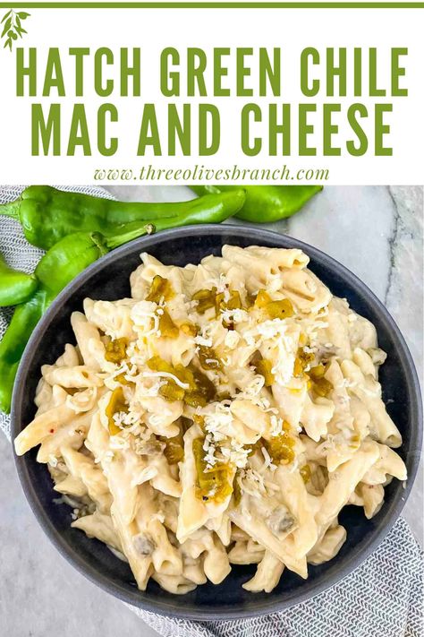 Green Chile Mac And Cheese, White Cheddar Sauce, Chile Mac And Cheese, Chili Side Dishes, Chile Mac, Southern Soul Food, Cheddar Sauce, Chili Pasta, Green Chile Recipes