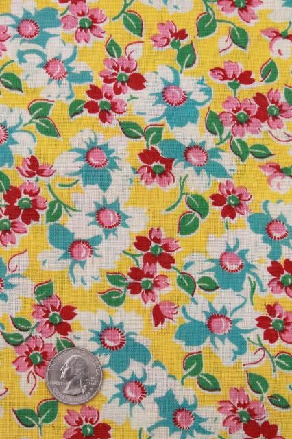 Vintage Fabric Prints Retro Pattern, Vintage Fabrics For Sale, 1940s Fabric, Vintage Fabric Prints, Vintage Textiles Patterns, Vintage Fabric Patterns, Feedsack Quilt, 1950s Fabric, Feedsack Fabric