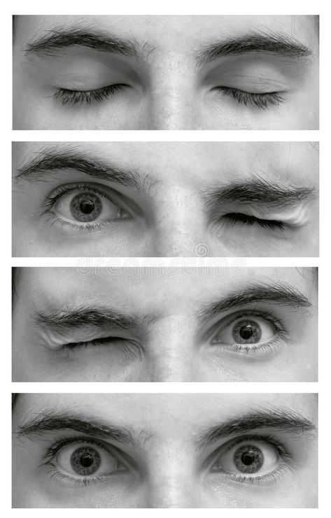 Eyes open and closed. A series of four combinations of fully closed to fully ope , #sponsored, #closed, #open, #Eyes, #series, #eyes #ad Closed Eye Drawing, Angry Eyes, Eye Expressions, Eye Close Up, Face Drawing Reference, Photos Of Eyes, Crazy Eyes, Male Eyes, Face Reference