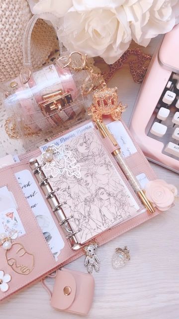 Pink Stationary Aesthetic, Pink Planner, Pink Office, Collage Diy, Planner Dashboard, Soft Rose, Pastel Pink Aesthetic, Princess Aesthetic, Girly Accessories