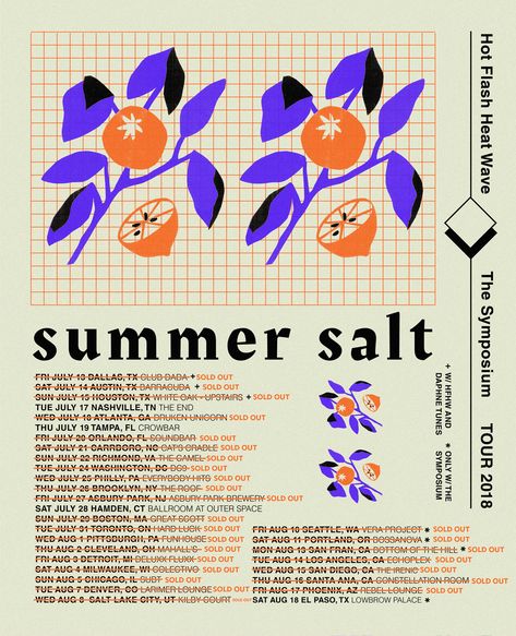 Summer Salt on Instagram: “Look at all these sold out showsssss (PORTLAND more tickets have been added). Also @tropicaliafest in November come watch all these amazing…” Illustration Design Graphique, Logo Instagram, Graphisches Design, Book Logo, Poster Layout, Communication Design, Design Graphique, Graphic Design Typography, Graphic Design Posters