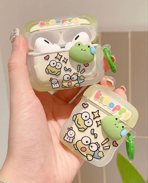 Cute Frog Case For AirPods 3 Cartoon Case for AirPods 2 Pro 3 Cartoon, Airpods 2, Animal Phone Cases, Iphone Cases Cute, Airpods 3, Cute Frog, Cute Frogs, Cute Animals, Phone Case