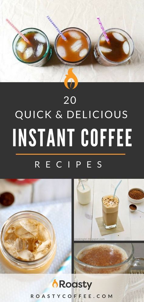 Looking for a quick caffeine fix?  Then our  list of 20 quick and delicious coffee recipes are perfect for you.  From mocha to nutella, we have all your favorite flavors covered.  #quickcoffeerecipes #instantcoffeerecipes #brewedcoffee #homemadecoffee #DIYcoffee #coffeerecipes Recipes With Instant Coffee, Quick Coffee Recipes, Instant Iced Coffee Recipe, Hot Coffee Recipes, Coffee Dessert Recipes, Instant Coffee Recipes, Crusted Steak, Easy Iced Coffee, Coffee Recipes Hot