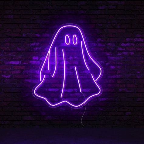 Ghost Neon Sign Neon Light Wedding, Bar Sign Wedding, Neon Art, Neon Lights, Halloween Ghost, Led Neon, Neon Sign, Art Decor, Ghost