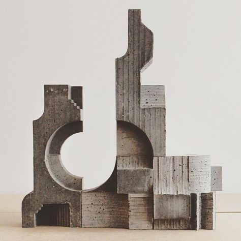 David Umemoto, Henning Larsen, Brutalism Architecture, Architectural Sculpture, Concrete Sculpture, Arch Model, Renzo Piano, Concrete Art, Brutalist Architecture