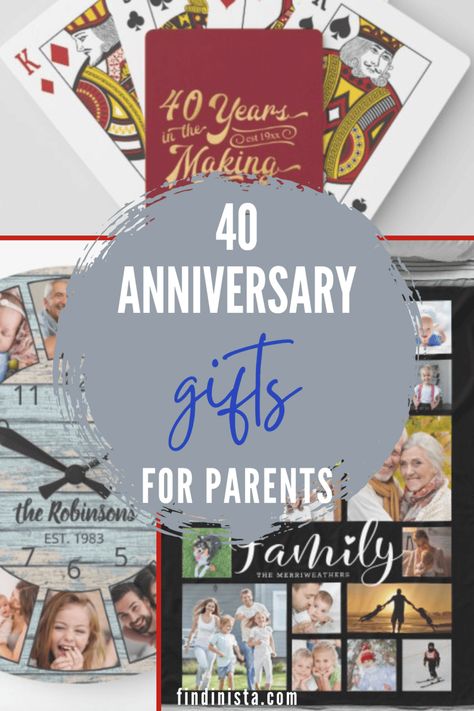 Anniversary Gifts For Parents Diy, 40th Anniversary Gifts For Parents, Diy Wedding Anniversary Gifts, Gift Odeas, Wedding Anniversary Gifts For Parents, 40th Anniversary Ideas, 40th Wedding Anniversary Gifts, Anniversary Outfit, Aniversary Gifts