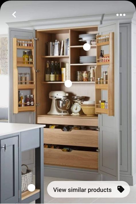 Organiser Cucina, Before After Kitchen, Kitchen Larder, Larder Cupboard, Desain Pantry, Pantry Cupboard, Transitional Decor Kitchen, Kitchen Pantry Cabinets, Small Space Kitchen