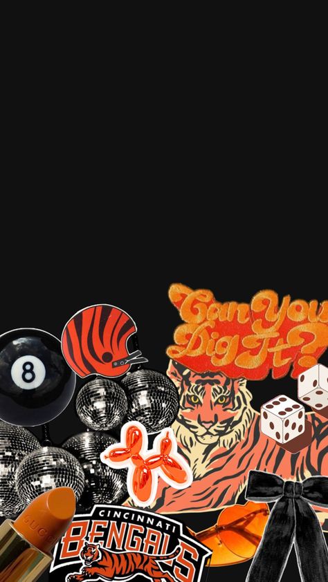 Bengals Football Aesthetic, Bengals Aesthetic, Nfl Wallpaper Aesthetic, Bengals Wallpaper, Scrapbook Printing, Iphone Background Wallpaper, Cincinnati Bengals, Lock Screen, Background Wallpaper