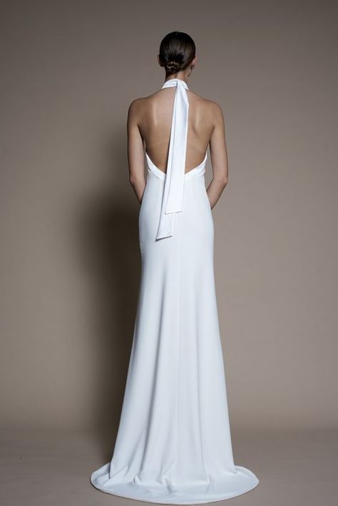 Arts References, Collar Gown, Alon Livne, Halter Wedding, Meghan Markle Style, White Wedding Gowns, Minimalist Wedding Dresses, Fancy Wedding Dresses, Stunning Wedding Dresses