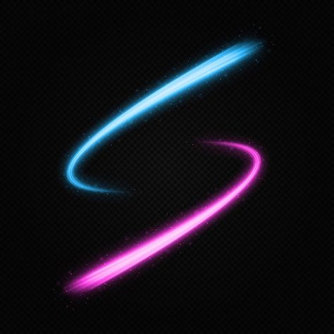 Vector neon shiny lines with light effec... | Premium Vector #Freepik #vector #light-wave #magic-effect #light-line #luminous Purple Line, Light Trails, Light Wave, Neon Glow, Racing Team, Light Effect, Strobing, Premium Vector, Neon