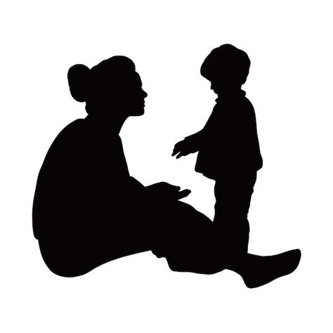 Free vector flat design mother and son s... | Free Vector #Freepik #freevector #child-silhouette #mom-child #mom #mother-illustration Mom And Son Clipart, Mother Son Silhouette, Mother And Son Silhouette, Mother Illustration, Child Silhouette, Warriors Illustration, Mother And Son, Mom Art, Mother Son