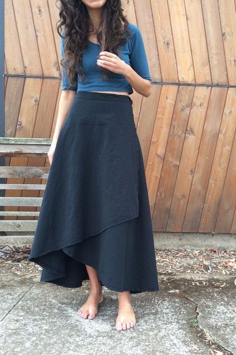 83e8ef518174e1eb6be4a0778d050c9ddesc35330388ri Tulip Wrap Skirt, Formal Skirts, Tulip Wrap, Styling Skirts, Linen Dress Pattern, Wrap Skirt Pattern, Long Wrap Skirt, Skirt Inspiration, Tulip Skirt