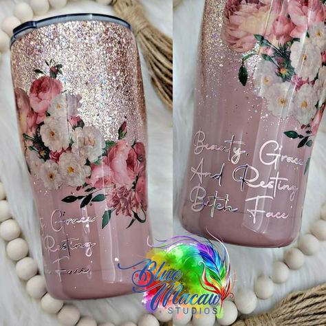 Credit to Elisha Sandwell Thompson. Shared in POG Facebook group. Glitter Coffee Mugs, Spring Tumbler Ideas, Spring Tumblers, Ombre Tumblers, Tumbler Design Ideas, Resin Mugs, Glitter Tumbler Ideas, Tumbler Inspiration, Tumbler Cups Personalized