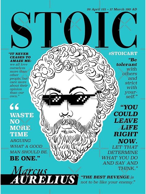 "Stoic poster. Marcus Aurelius" Greeting Card for Sale by stoicart | Redbubble Marcus Aurelius Aesthetic, Vogue Magazine Cover, Vogue Magazine Covers, The Stoics, The Best Revenge, Writing Therapy, Marcus Aurelius, Vogue Magazine, Greeting Card Design