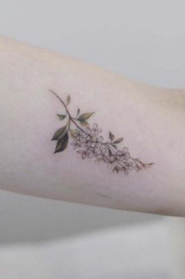 Lilac Tattoos, Small Flower Tattoos For Women, Small Flower Tattoo, Flower Tattoos For Women, Quote Tattoos Placement, Lilac Tattoo, Tattoos Placement, Tiny Flower Tattoos, Flower Tat