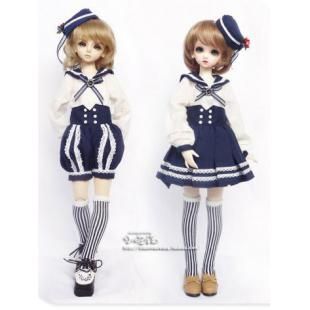 BJD Clothes Sailor Suit for MSD Ball-jointed Doll_CLOTHING_Ball Jointed Dolls (BJD) company-Legenddoll Sailor Doll, Sailor Costume, Lalaloopsy Dolls, Bjd Clothes, Dolls Bjd, Sailor Suit, Ball Jointed Doll, Sailor Dress, Living Dolls