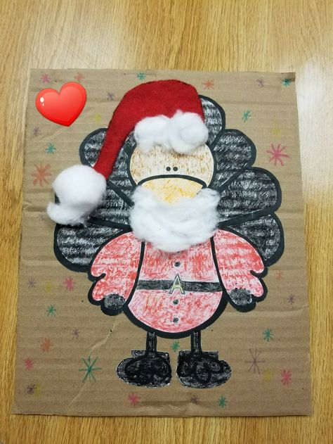 Santa Turkey Disguise Project Ideas, Kindergarten Disguise Turkey Project, Disguise Santa Project Ideas, Disguise A Turkey With Cotton Balls, Turkey Disguise Project Santa Claus, Disguise A Turkey Santa Claus, Turkey Disguise Project Santa, Disguise A Turkey Paw Patrol, Disguise A Turkey Garfield