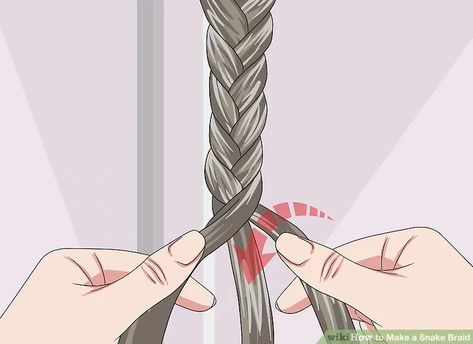 How to Make a Snake Braid: 12 Steps (with Pictures) - wikiHow Snake Braid Tutorial, How To Maintain Hair, Regular Braid, Snake Braid, 12 Step, 12 Steps, Running Late, A Snake, The Snake