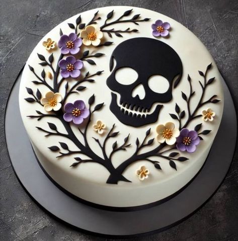 I Love Skulls (@skulls.lover) • Instagram photos and videos Skull Birthday Cake, Skeleton Cake, Skull Cakes, Skull Cake, 18th Birthday Cake, Skull Makeup, Cute Birthday Cakes, Lowbrow Art, Food Board