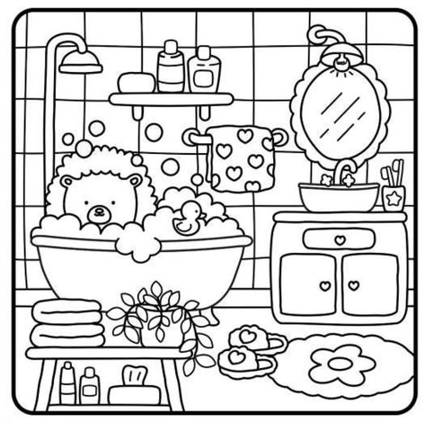 Printable Coloring Pages Adults, Bobbie Goods Color Palette, Kawaii Colouring Pages Free Printable, Coloring Practice Sheets, Cosy Colouring Pages, Vivi Tinta Coloring Book, Cozy Corner Coloring Page, Coloring Pages Bobbie Goods, Colouring Sheets Aesthetic