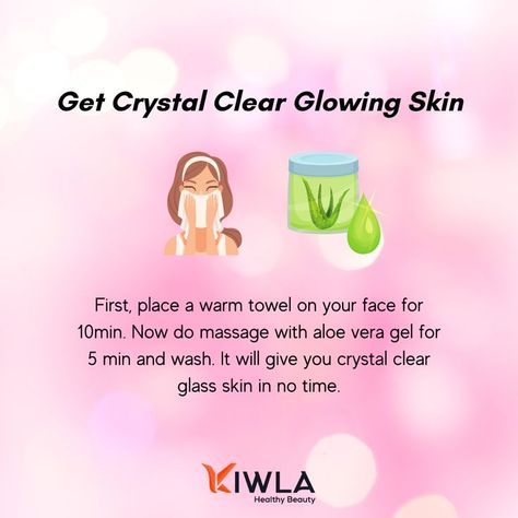 Crystal Clear Skin, Clear Glowing Skin, Skin Skincare, Healthy Beauty, Food Facts, Glass Skin, Aloe Vera Gel, Health And Beauty Tips, Clear Skin