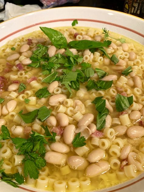 Bean And Macaroni Soup, Macaroni And Bean Soup, Beans And Macaroni Pasta, Cannalenni Bean Recipes, Canelli Beans Recipe, Pasta Fazul Recipe, Beans And Pasta Recipe, Pasta Fazul, White Pasta Fagioli