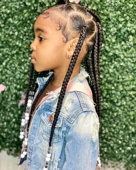 Braided Hairstyles For Black Hair Kids, Quick Hairstyles For Black Girls Kids, Simple Braided Hairstyles For Kids, Braiding Hairstyles For Black Girls Kids, Back To School Hairstyles Black Kids, Toddler Knotless Braids, Black Girls Hairstyles Kids, Little Black Girls Braided Hairstyles, Pre Teen Hairstyles Black