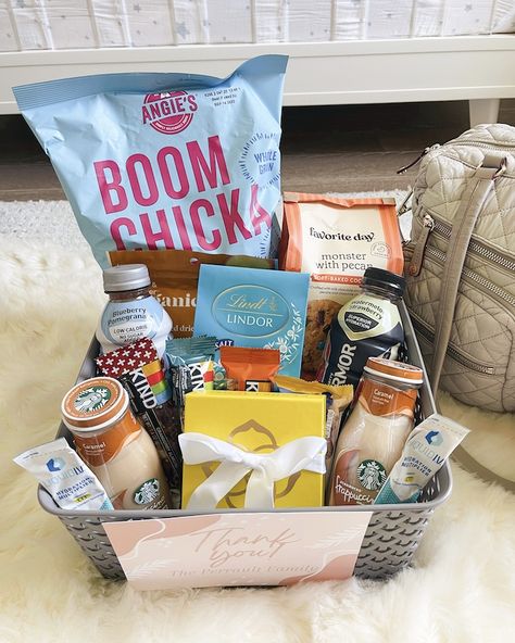 Hospital Gift Baskets New Mom, Hospital Care Package For Family, Labor Nurse Basket, Basket For Nurses After Delivery, Pregnancy Gift Basket, Hospital Gift Basket Care Packages, Postpartum Nurse Gift Basket, Postpartum Basket For Mom, Postpartum Snack Basket